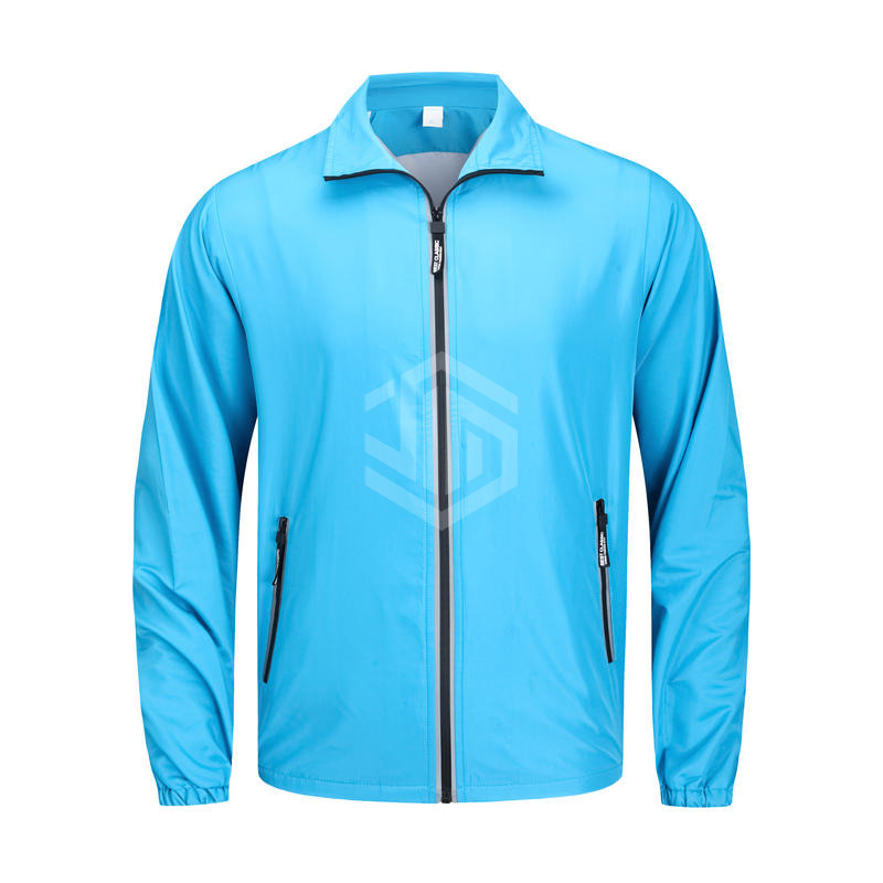 YS - Reflective Zipper Waterproof Long-Sleeved Coat
