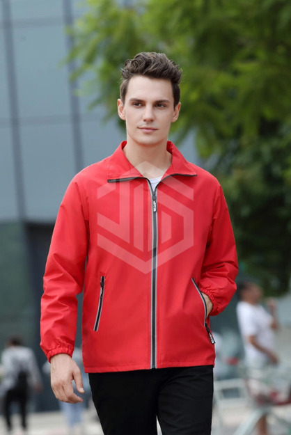 YS - Reflective Zipper Waterproof Long-Sleeved Coat